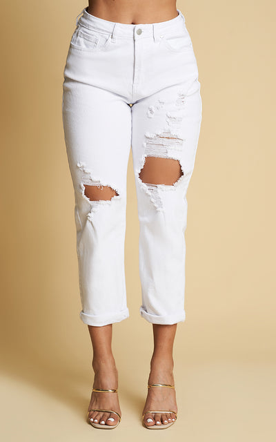 JEANS STRAIGHT TIRO ALTO