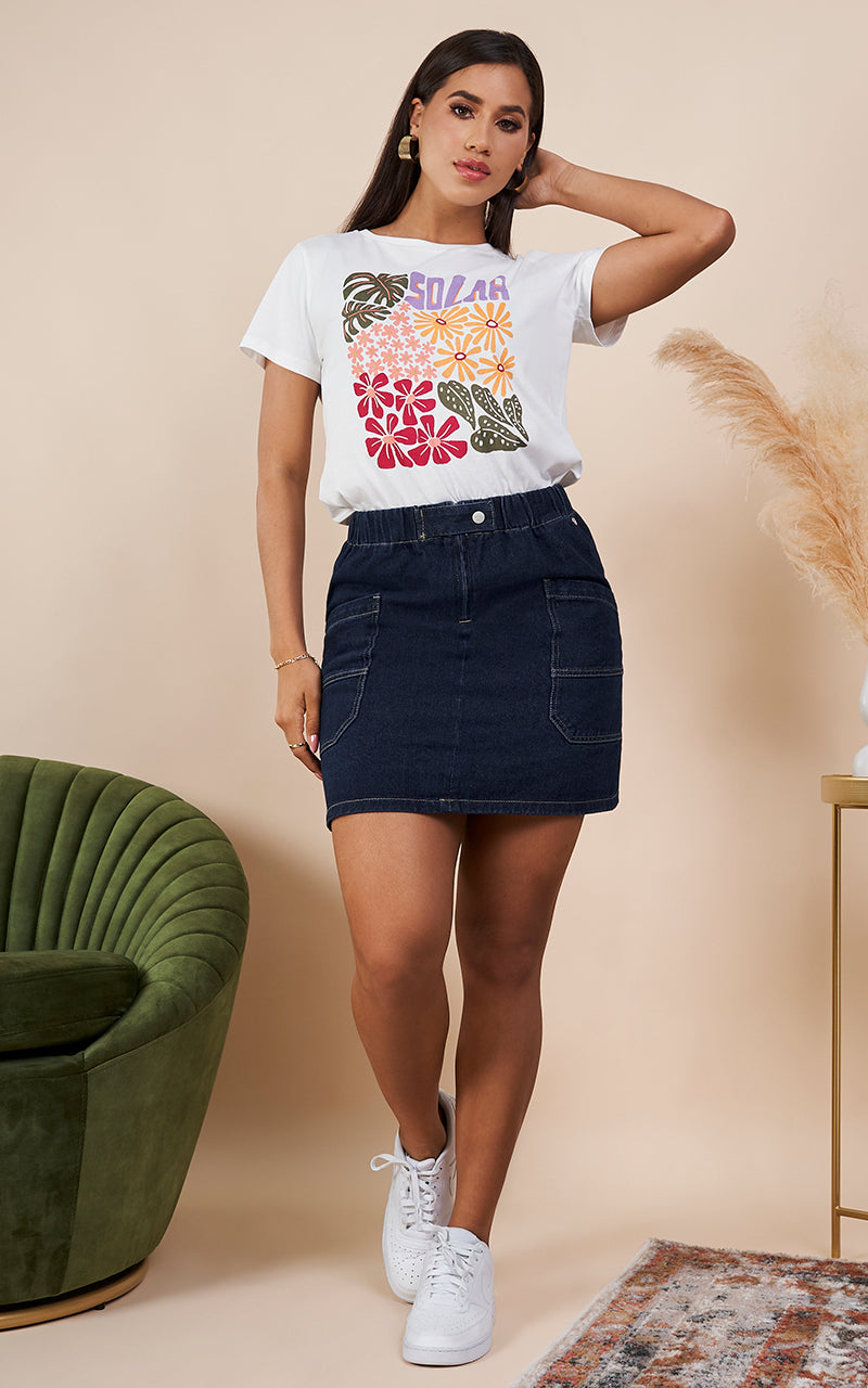 AMAIA DENIM MINI SKIRT