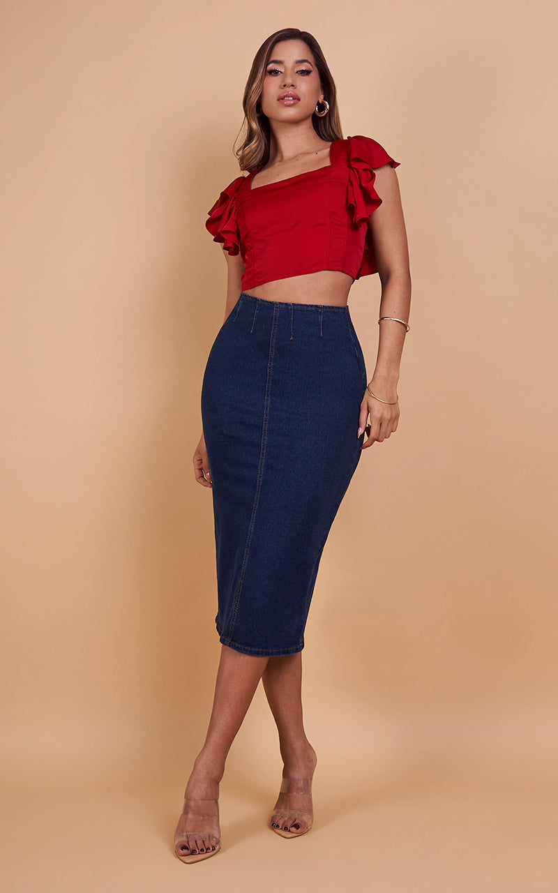 CAROLYN DENIM SKIRT