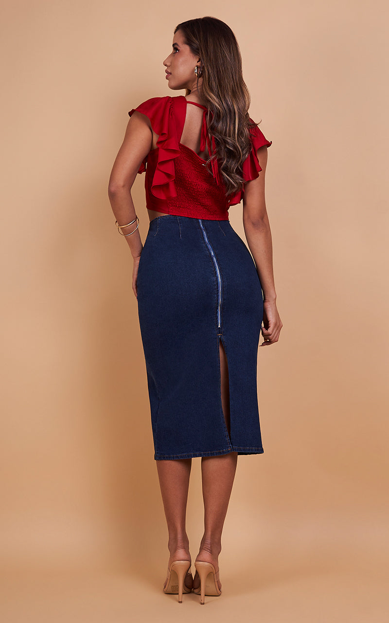 CAROLYN DENIM SKIRT