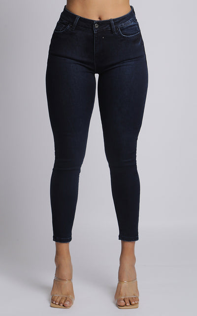 JEANS SKINNY ANKLE AZUL OSCURO